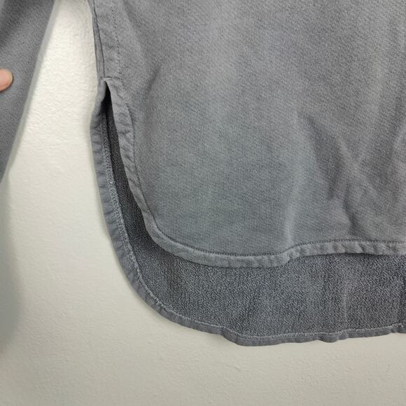 Outerknown Solstice Cutaway Crew‎ Sweatshirt Womens Small Gray Cotton Terry Boho - Picture 3 of 8